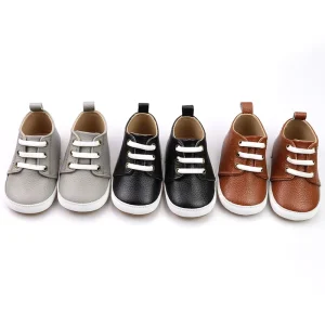 Girls Boys Baby First Walking Shoes Anti Slip Soft Cow Leather Sneakers for Infant Toddler