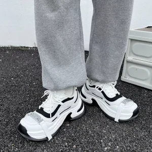 Girls Boys’ Dad Shoes Spring Lace-up Breathable Mesh Sneakers Silver Lightweight Kids Running Walking Shoes Cushioning