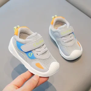 Girls Boys Kids Running Shoes Sneakers Hook Loop Closure Ankle Lightweight Breathable Mesh Upper Four Seasons Polyester Shoes