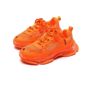 Girls Boys Lace Up Mesh Tennis Sneakers Toddler Little Big Kid Sport School Sneaker Children Casual Brand Chunky Designer Shoes