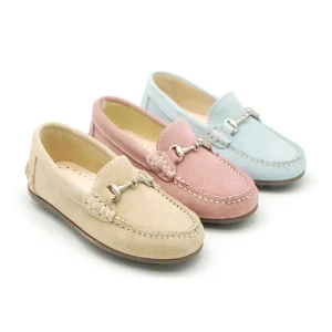 Girls Boys Suede Leather Moccasin Shoes Casual European Shoes for Kids