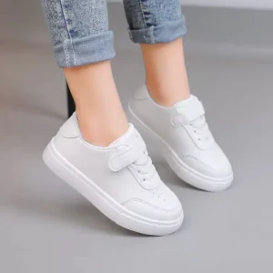 Girls’ Casual Shoes Autumn Kids Leather Shoes Simple Versatile Boys’ Loafers Comfort Non Slip Child School Sneakers