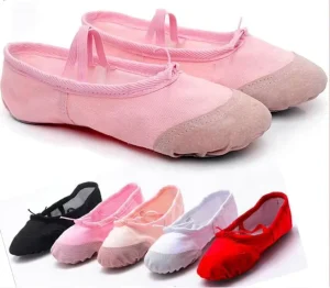 Girls Children Kids Toddle Women Canvas Ballet Dance Slipper Gymnastics Slipper Flat Shoe Ballet Yoga Dance Shoe