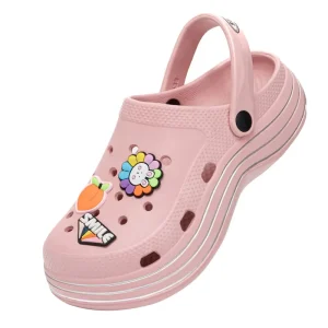 Girl’s Clogs Casual Solid Color Breathable Clogs Quick Drying Lightweight Anti Slip Beach Kids Sandals Garden Shoes Kids Clogs