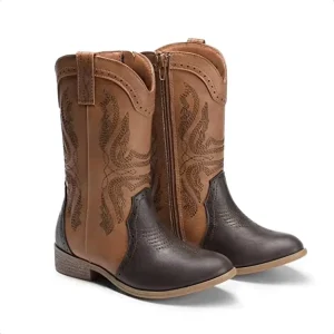 Girls Cowgirl Cowboy Western Boots Mid Calf Riding Shoes Little Kid Big Kid