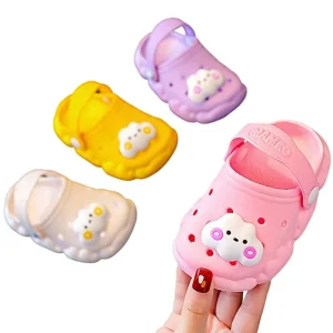 Girls Double Strap Buckle Sandals Clogs Slippers Summer & Winter Waterproof Anti Slip Kids Footwear