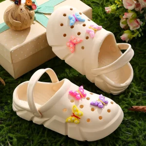 Girls Double Strap Sandals with Buckle Kids Clogs Slippers New Design Comfortable Summer Footwear for Girls