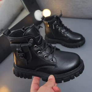 CH1211 Children’s Shoes Women’s Autumn Boots Kids’ Pu Leather Shoes