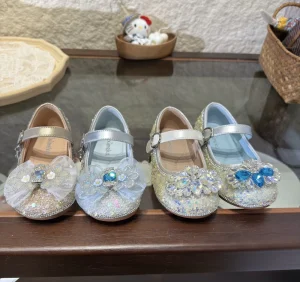 Girls Heels Dress Shoes Wedding Party Sparkle Glitter Princess Shoes for Kids Toddler Little and Big GirlBright Gold Gold