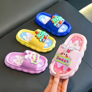 Girls’ Kids’ Ankle Sandals Cartoon Pattern Non slip Indoor Outdoor Parent child Slippers