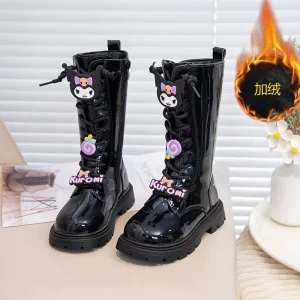 Girls’ Long Boots Autumn and Winter New Cartoon PU Boots Soft Sole Kids Long Boots