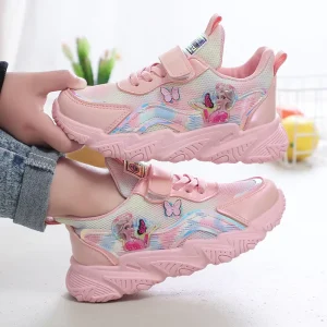 Girls Mesh Sneakers Breathable Spring and Autumn Fashion Leisure Big Children Soft Bottom Non Slip Students Princess