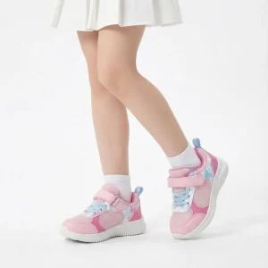 Girls Pastel Tie Sneakers Breathable Casual Shoes for Toddler Kids Lightweight Mesh Sports Shoes