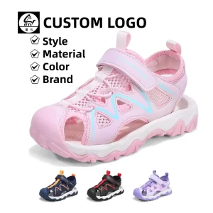 Girls Pink Sports Sandals Toddler Breathable Non Slip Outdoor Summer Shoes Adjustable Strap Closed Toe Kids Casual Sandals