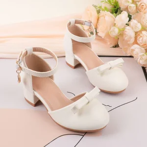 Girl’s Princess Flat Shoes PU Leather Mary Jane for Wedding & Party Dress Shoes