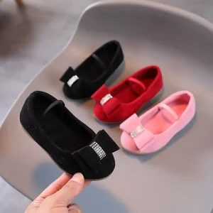 Girl’s Princess Shoes Girls Dancing Dress Shoes Cute Walking Casual Flat Shoes