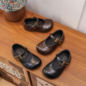 Girls Princess Shoes New Style Spring Autumn Student Flats Soft Bottom Comfortable Shoes for Kids Girls