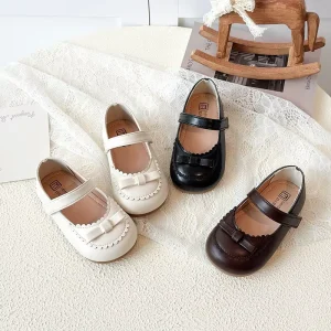Girls Princess Shoes Red Loafers Soft Sole Flats for Kids Baby Girls Spring Autumn