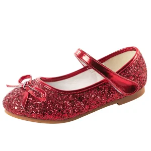 Girls Princess Shoes Spring Autumn Children Fashion Bow Party Dance Shoes Kids Leather Shoes Sequin Summer Girls Sandals CSH1203
