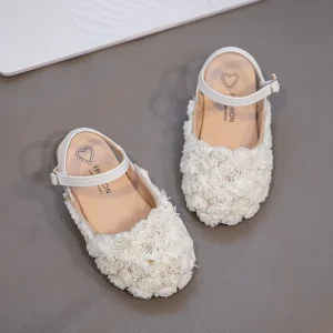 Girls’ Princess Style Spring Summer Floral Slip On Waterproof Flat Sandals Children’s Fashion Trend