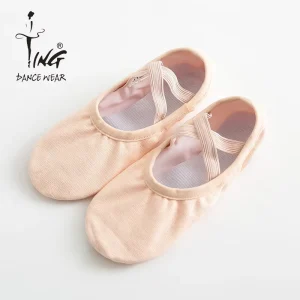 Girls RAD Exams Unisex Children’s Cotton Canvas Slip On Design Ballet Dance Shoes With Comfortable Soft Fabric Lining