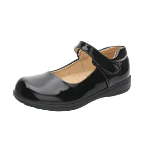Girls’ Retro Summer School Shoes Soft Rubber Sole Floral Pattern Hook and Loop Closure Children’s Students