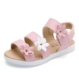 Girls Sandals Summer Korean Version of the Big Kids All-match Simple Princess Shoes Non-slip Soft-soled Beach Shoes