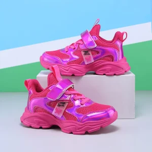 Girls Shoes Autumn New Mesh Children’s Waterproof Big Kids Pink Running Model 2899 EVA Outsole No Upper Material
