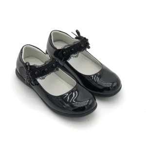 Girls’ Shoes Children’s Leather Black School Shoes for Boys and Girls New Princess