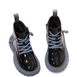 Girls’ Shoes Patent Martin Boots New Kids Boots Children Boots