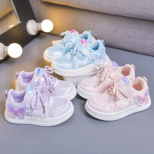 Girls’ Shoes Spring Autumn New Fashionable Cute Cartoon Pattern Children’s Sneakers for Older Kids Versatile
