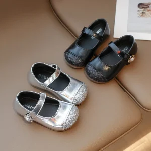 Girls’ Shoes Sweet Princess Shoes Children’s Fashion Pearl Buckle Baby Shoes