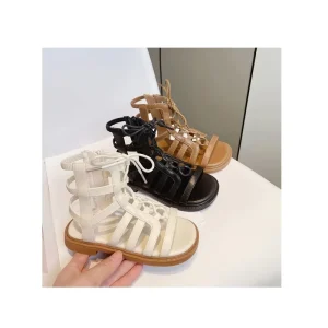 Girls Shoes and Sandals Summer Outdoor Custom Soft Sole Kids Sandal Roman Style Flat Sandals Girls