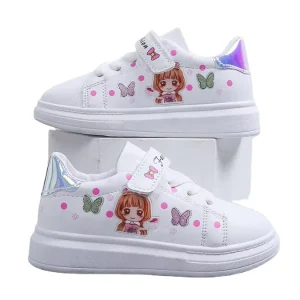 Girls Small White Shoes Casual Princess Style Spring and Autumn New Style 3 12 Year Old Girls Korean Version Student Flat Sneak