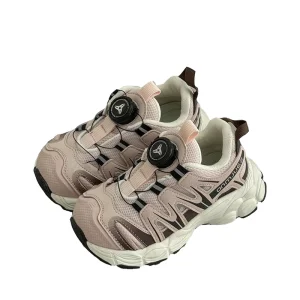 Girls Sneakers Spring Children’s Swivel Buckle Lightweight Breathable Casual Ankle EVA Outsole Torre Shoes Boys Running