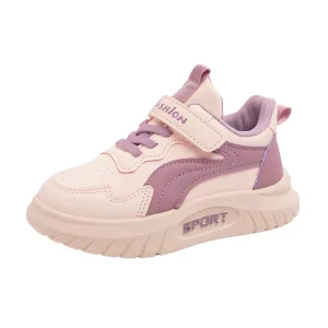 Girls’ Soft-Sole Sneakers for Spring & Autumn Running with Trendy Versatile Non-Slip Kids’ Sports Shoes