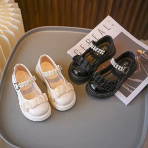 Girls’ Soft-soled PU Leather Shoes New Summer Style Children’s Outdoor Princess Shoes Fashionable Party Dress Shoes