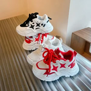 Girls’ Sports Shoes Spring and Autumn New Baby Soft Sole Children’s Shoes Breathable Small Medium and Large Boys’ Shoes