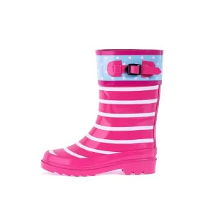 Girls Stripes Dots Stylish Children’s Boots Colourful Kids Rain Boots
