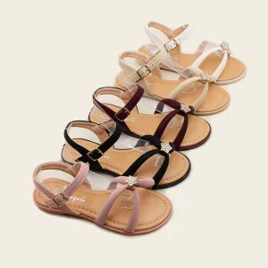 Girls Summer Beach Casual Flats South American Children’s Open Toe Lace up Sandals