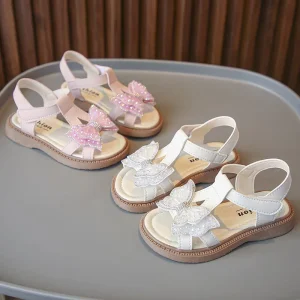 Girls’ Summer Sandals New Arrivals Children’s Princess Shoes Casual Style with Bow Accent Soft Soles for Little Girls