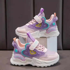 Girls Summer/Spring Comfortable Breathable Lightweight Fashionable Casual Sport Running Shoes Slip-On Closure