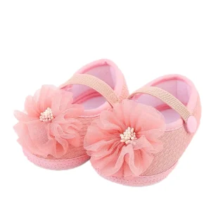 Girls’ Toddler Casual Shoes Infant Princess Style Walking Soft Soled Breathable for 0 1yrs Baby Strength Walk and Learning
