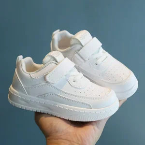 Girls White School Sneakers Casual Kids Footwear Little Children’s Sport Shoes Boys