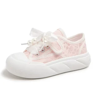 Girls’ canvas shoes new summer children’s breathable sports board shoes fashionable casual shoes