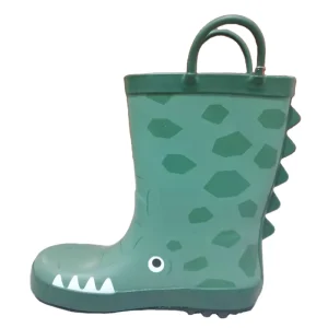 Green Dinosaur Rubber Kids Rain Boots Waterproof Children Rain Boots