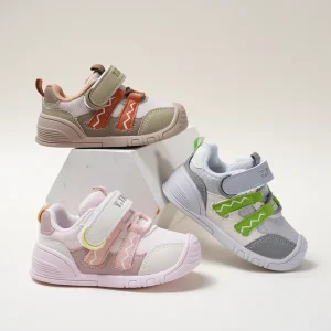 Grey Brown Pink Kids’ Sport Shoes Thin Outsole Children’s Leisure Kids Shoes Boys Girls 18-22 Size Daily Sports Shoes for Kids