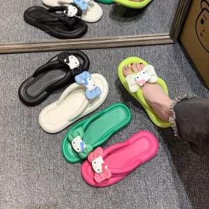 Hello Kt Flip-Flops Sandals New Summer EVA Slide Slipper Comfortable Home Outdoor Footwear