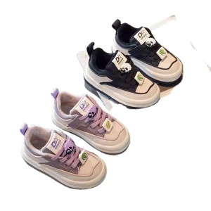 High End Designer Kids Shoes Boys Black Sneakers Fashion School Shoes for Girls