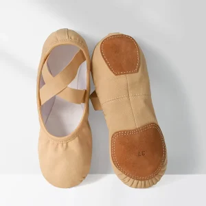 High Quality Big Sole Elastic Ballet Shoes Kids Adult Indoor Stretch Canvas Dance Shoes